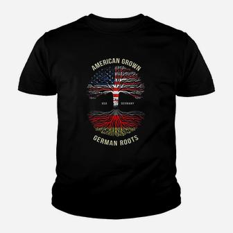 Usa Germany Flag American Grown German Roots Youth T-shirt | Crazezy UK