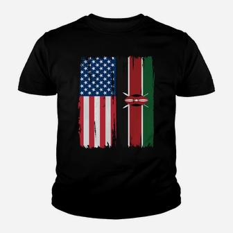 Usa Kenya Flag Hoodie Youth T-shirt | Crazezy