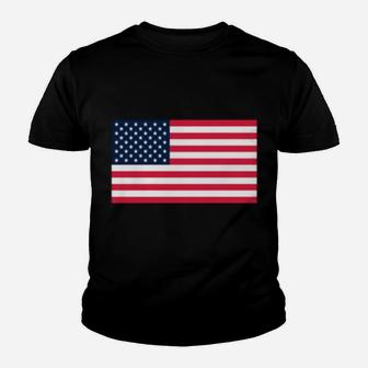 Usa United States Flag Vintage White Text Youth T-shirt | Crazezy AU