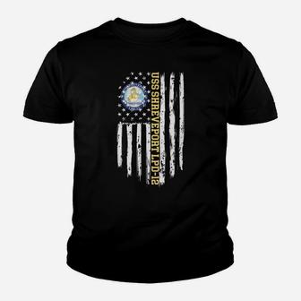 Uss Shreveport Lpd-12 American Flag Youth T-shirt | Crazezy AU