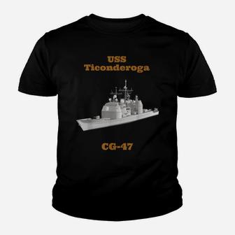 Uss Ticonderoga Cg-47 Navy Sailor Veteran Gift Youth T-shirt | Crazezy DE