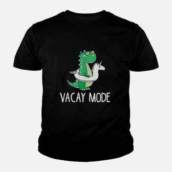 Vacay Mode Cute Dinosaur Funny Family Vacation Gift Youth T-shirt | Crazezy
