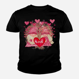 Valentine Gnomes Hanging Hearts Valentine's Day Gnome Love Youth T-shirt - Monsterry DE