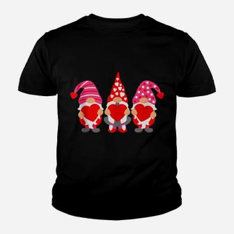 Valentine Gnomes Holding Hearts Valentine' Day Gnome Love Youth T-shirt - Monsterry DE