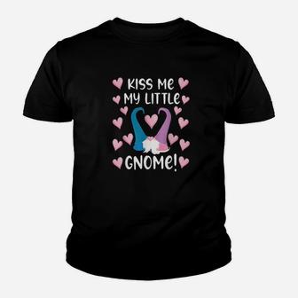 Valentine's Couple Valentine's Day Kiss Me My Little Gnome Youth T-shirt - Monsterry