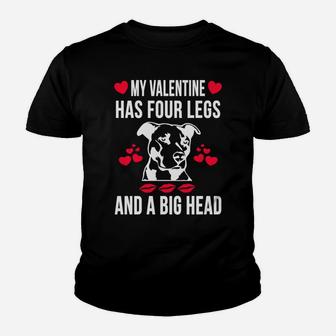 Valentines Day For Pitbull Lover Funny Pitbull Youth T-shirt - Thegiftio UK