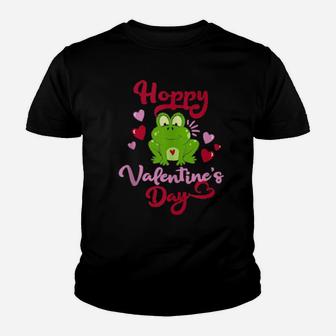 Valentine's Day Frog Hoppy Valentine's Day Youth T-shirt - Monsterry UK