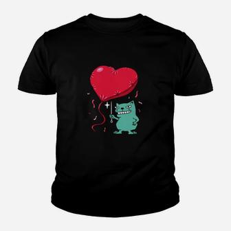 Valentines Day Heart Single Pet Owner Grumpy Youth T-shirt - Monsterry