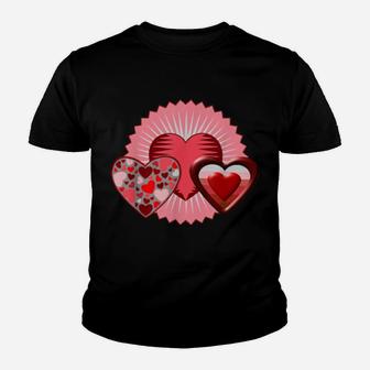 Valentines Day Hearts For Her Cute Love Youth T-shirt - Monsterry