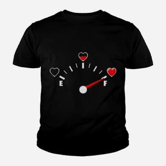 Valentines Pixel Heart Gauge Youth T-shirt - Monsterry DE