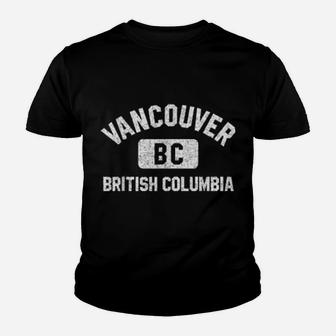 Vancouver Bc Canada Gym Style Distressed White Print Youth T-shirt - Monsterry AU