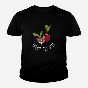 Vegan Stylish Cool Vegetable Dj Plant Turnip Novelty Youth T-shirt | Crazezy