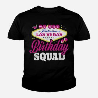 Vegas Birthday Squad Las Vegas Birthday Party Youth T-shirt | Crazezy