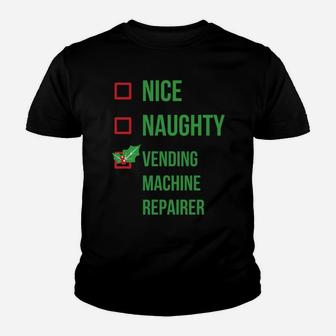 Vending Machine Repairer Funny Pajama Christmas Gift Youth T-shirt | Crazezy