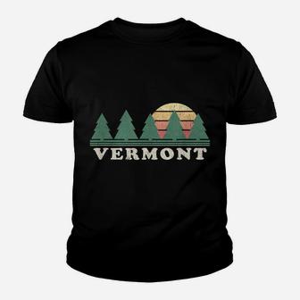 Vermont Vt Vintage Graphic Tee Retro 70S Design Youth T-shirt | Crazezy DE