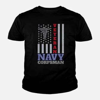 Veteran Navy Corpsman Patriotic Patriot 4Th Of July Youth T-shirt - Monsterry AU