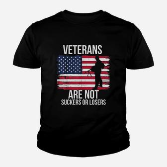 Veterans Are Not Suckers Or Losers Youth T-shirt | Crazezy CA