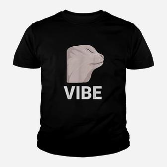 Vibing Cat Dank Meme Funny Cat Meme Youth T-shirt | Crazezy CA
