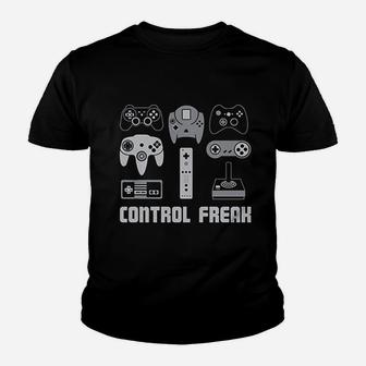 Video Game Control Freak Gaming Youth T-shirt | Crazezy