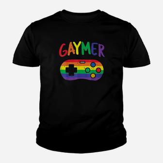 Video Game Controller Funny Lgbt Pride Gay Gamer Youth T-shirt - Monsterry