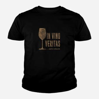 In Vino Veritas Motiv Sand Kinder T-Shirt - Seseable