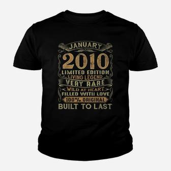 Vintage 11 Years Old January 2010 11Th Birthday Gift Ideas Youth T-shirt | Crazezy DE