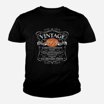 Vintage 1959 Birthday All Original Parts Gift Youth T-shirt | Crazezy CA