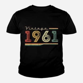 Vintage 1961 Birthday 60Th Retro Style 60Th Birthday Gifts Youth T-shirt | Crazezy