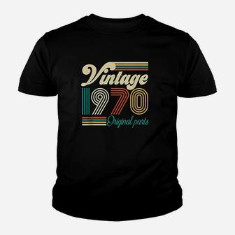 Vintage 1970 Original Parts Birthday Gift Youth T-shirt | Crazezy
