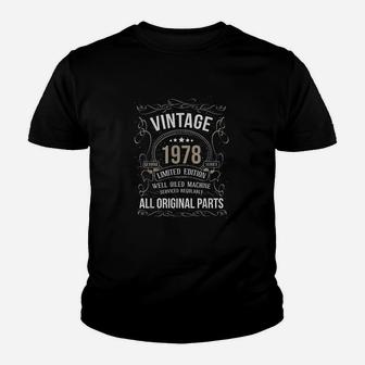 Vintage 1978 43Rd Birthday All Original Parts Gift Men Women Youth T-shirt | Crazezy