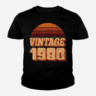 Vintage 1980, 40Th Birthday,, 40 Years Old Youth T-shirt - Monsterry AU
