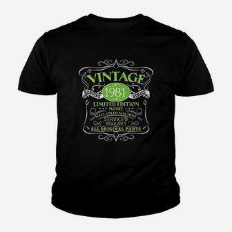Vintage 1981 Birthday Gift Original Design Youth T-shirt | Crazezy CA