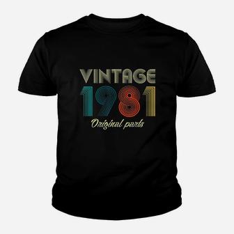 Vintage 1981 Original Parts Youth T-shirt | Crazezy