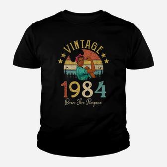 Vintage 1984 Born For Purpose Retro Afican Women Funny 37Th Youth T-shirt | Crazezy DE