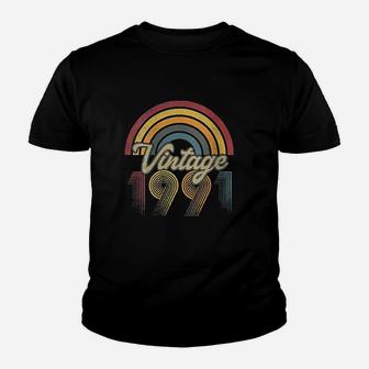 Vintage 1991 30Th Birthday Rainbow Retro Style Classic Youth T-shirt | Crazezy DE