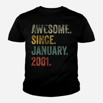Vintage 2001 21St Birthday Awesome Since January 2001 Youth T-shirt | Crazezy DE