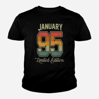 Vintage 25Th Birthday Gift January 1995 Sports Jersey Youth T-shirt | Crazezy DE
