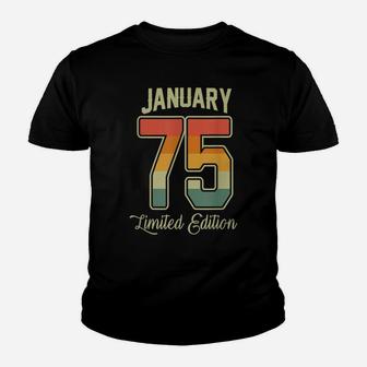 Vintage 45Th Birthday Gift January 1975 Sports Jersey Youth T-shirt | Crazezy UK