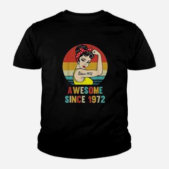 Vintage 49Th Birthday 1972 Women Gift For 49 Year Old Woman Youth T-shirt | Crazezy UK