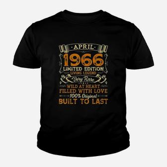 Vintage 55Th Birthday April 1966 55 Years Old Youth T-shirt | Crazezy AU
