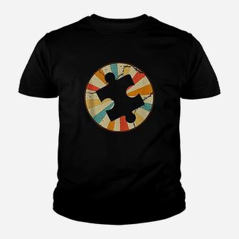 Vintage 70S 80S Puzzle Proud Dad Mom Youth T-shirt | Crazezy