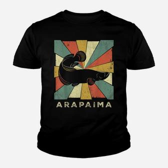 Vintage Arapaima Fish Lover Retro Style Animal Youth T-shirt | Crazezy
