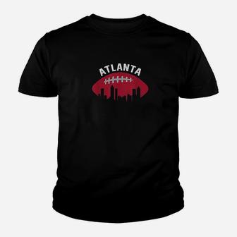 Vintage Atlanta Football City Skyline Youth T-shirt | Crazezy DE