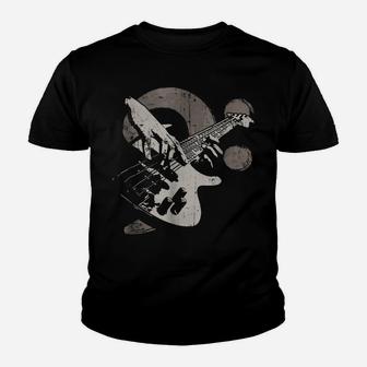 Vintage Bass Guitar Clef Shirt Gift For Bassist Player Youth T-shirt | Crazezy AU