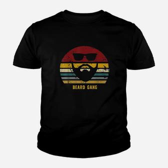 Vintage Beard Gang Funny Bearded Gift Youth T-shirt | Crazezy