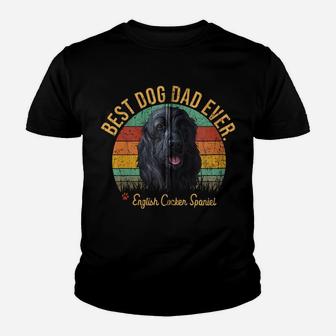 Vintage Best English Cocker Spaniel Dad Gift For Dog Lover Zip Hoodie Youth T-shirt | Crazezy CA