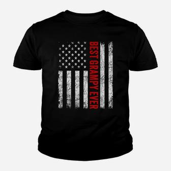 Vintage Best Grampy Ever American Flag Father's Day Gifts Youth T-shirt | Crazezy