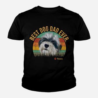 Vintage Best Havanese Dad Ever Father's Day Gift Dog Lover Youth T-shirt | Crazezy UK