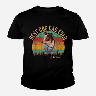 Vintage Best Rat Terrier Dad Ever Father's Day Gift For Dog Youth T-shirt | Crazezy UK