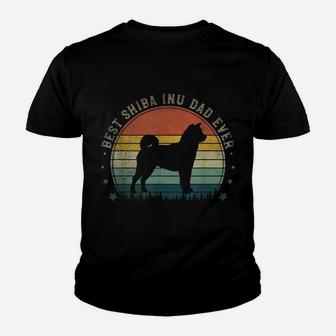 Vintage Best Shiba Inu Dad Ever Father's Day Mens Youth T-shirt | Crazezy CA
